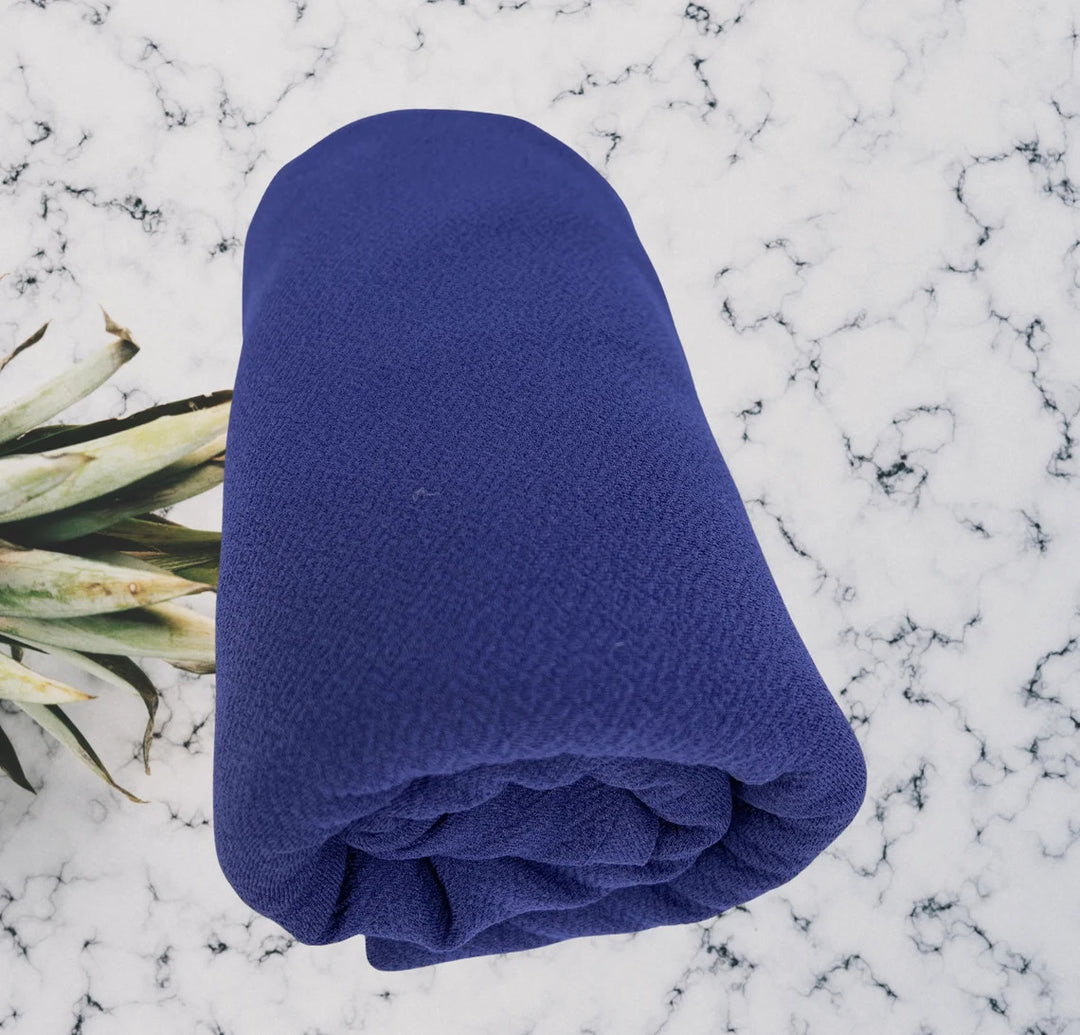 FabricLA Double Knit Liverpool Spandex Stretch Fabric Navy - FabricLA.com