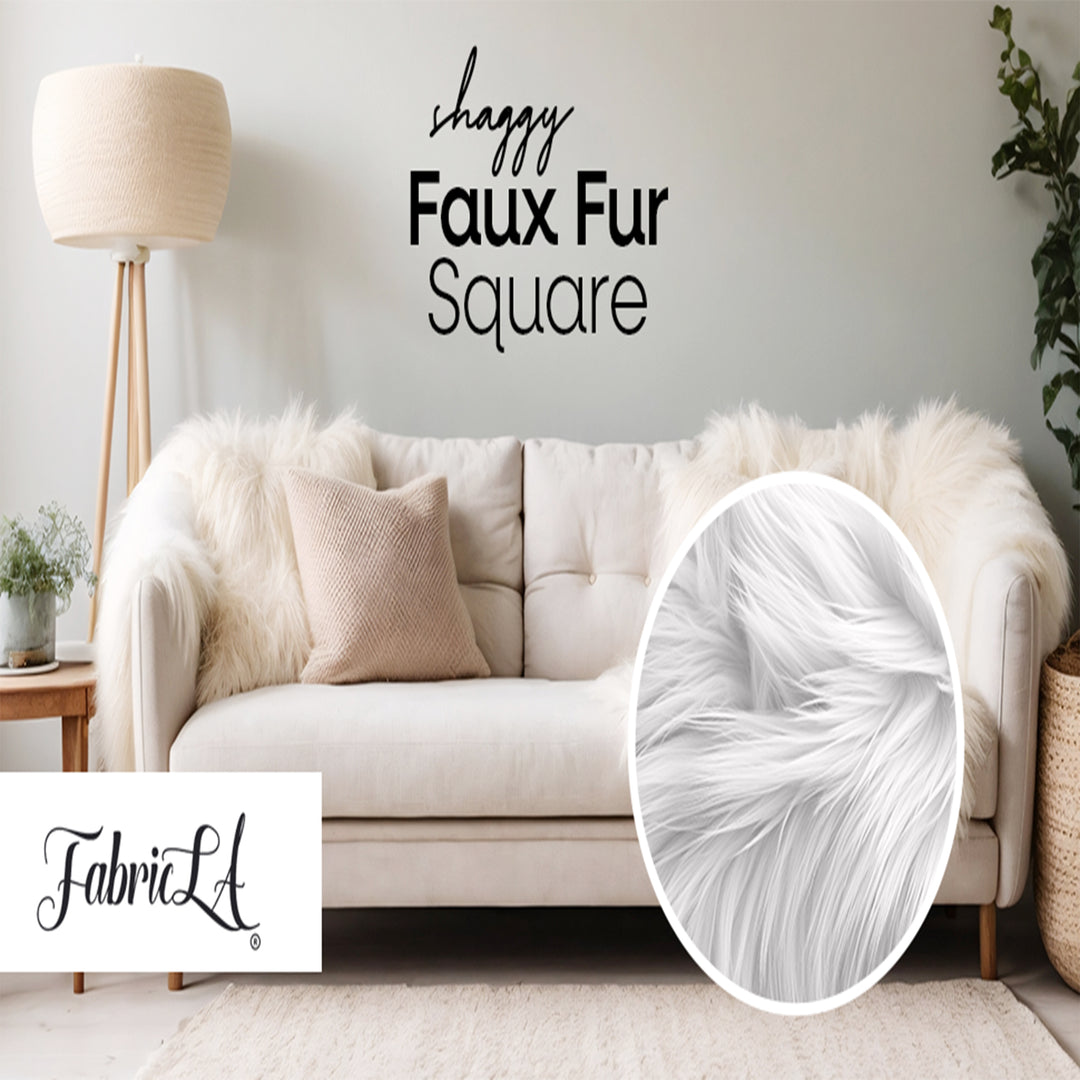 Faux Fur Fabric Squares | Banana - FabricLA.com