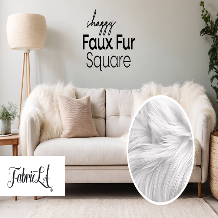 Faux Fur Fabric Squares | Banana - FabricLA.com