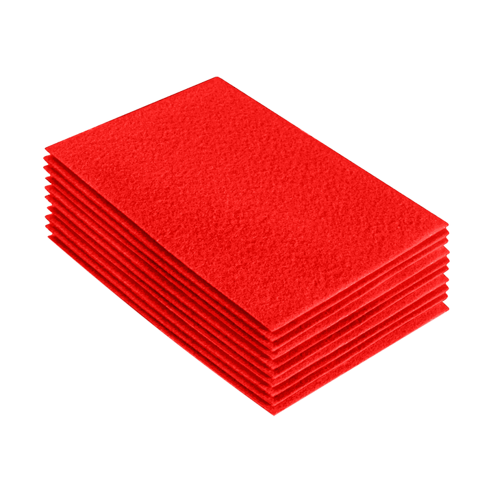 Acrylic Felt 9"X12" Sheet Packs | Hot Orange - FabricLA.com
