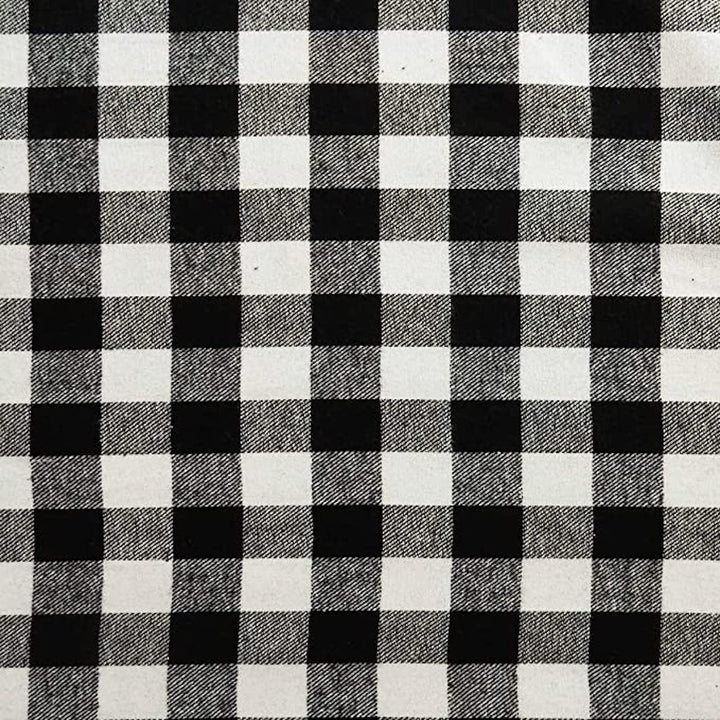 FabricLA 100% Cotton Flannel Fabric | 60 inches Wide | Sold By The Yard | Blanket, Pillowcases, Quilting, Sewing, PJ, Shirt, | Black & White | 23