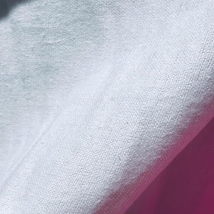 White 100% Cotton Flannel Fabric — 58/60" Wide, By the Yard | FabricLA