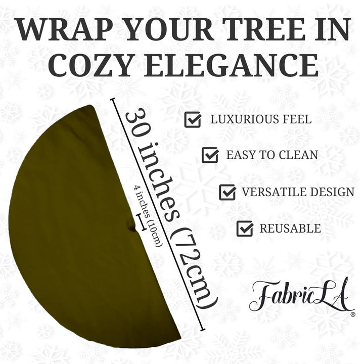 Premium Faux Fur Christmas Tree Skirt - 30 Inch | Luxurious Holiday Decorations - FabricLA.com