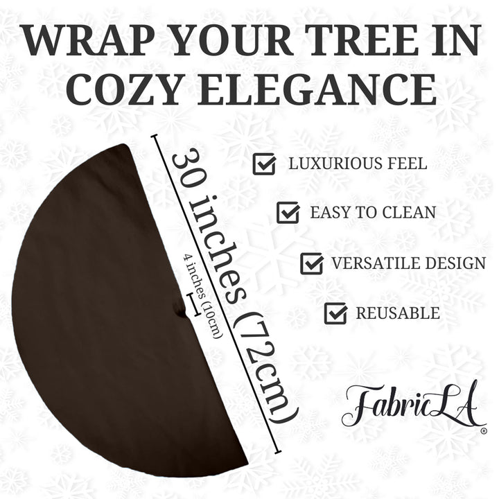 Premium Faux Fur Christmas Tree Skirt - 30 Inch | Luxurious Holiday Decorations - FabricLA.com