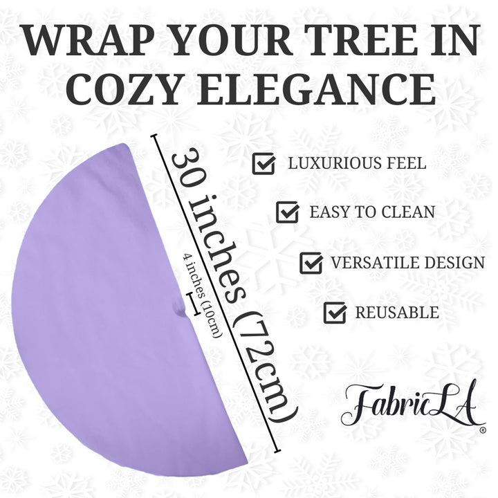 Premium Faux Fur Christmas Tree Skirt - 30 Inch | Luxurious Holiday Decorations - FabricLA.com