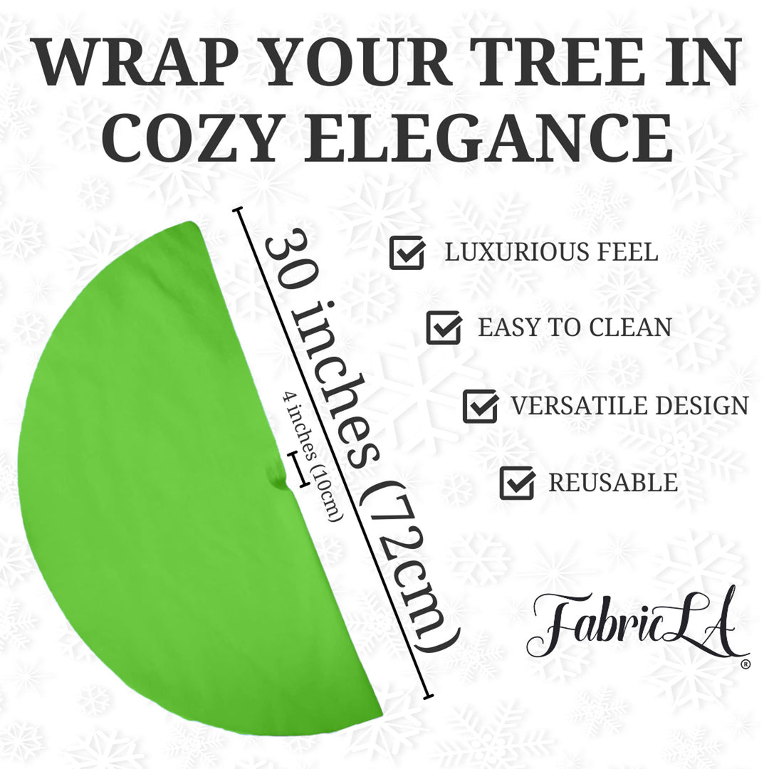Premium Faux Fur Christmas Tree Skirt - 30 Inch | Luxurious Holiday Decorations - FabricLA.com
