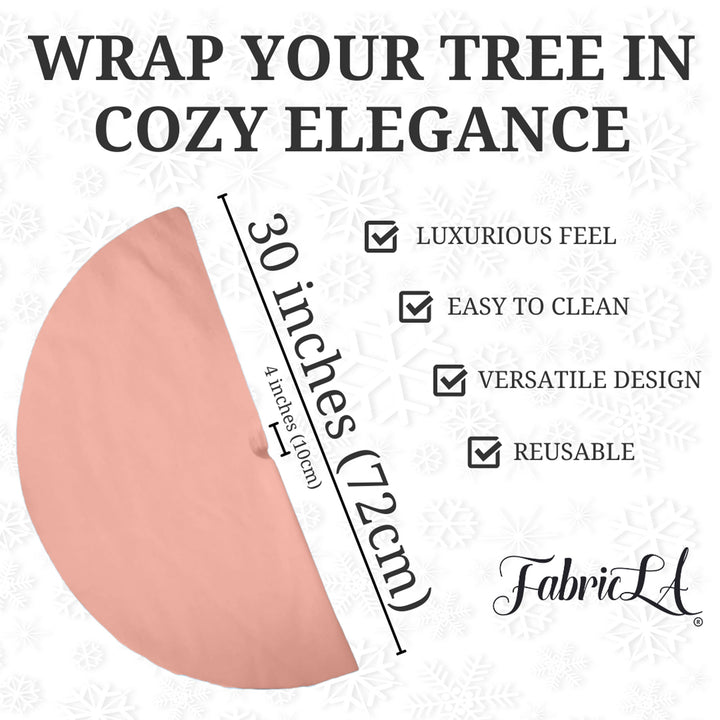 Premium Faux Fur Christmas Tree Skirt - 30 Inch | Luxurious Holiday Decorations - FabricLA.com