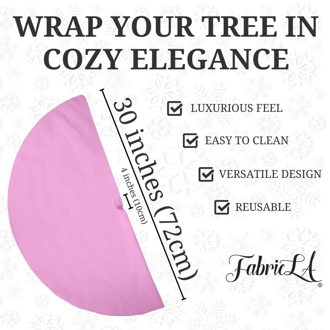 Premium Faux Fur Christmas Tree Skirt - 30 Inch | Luxurious Holiday Decorations - FabricLA.com