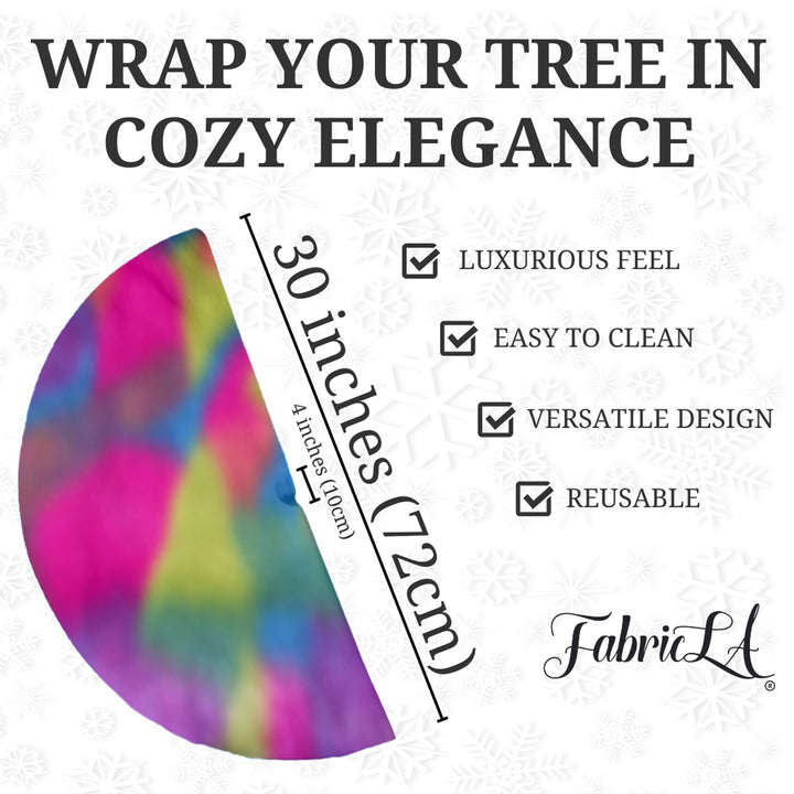 Premium Faux Fur Christmas Tree Skirt - 30 Inch | Luxurious Holiday Decorations - FabricLA.com