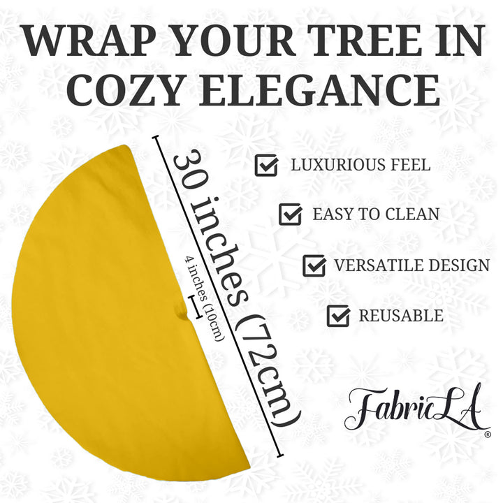 Premium Faux Fur Christmas Tree Skirt - 30 Inch | Luxurious Holiday Decorations - FabricLA.com