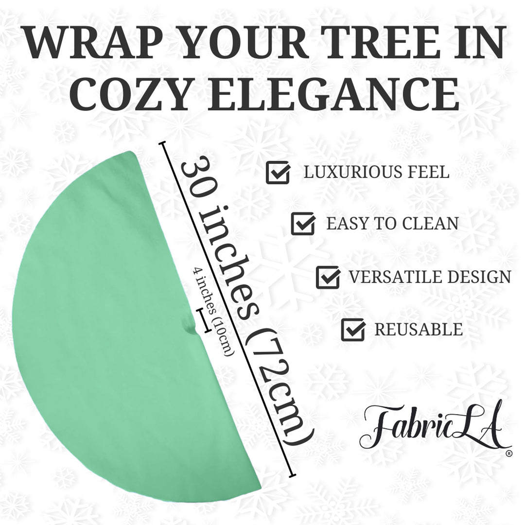 Premium Faux Fur Christmas Tree Skirt - 30 Inch | Luxurious Holiday Decorations - FabricLA.com