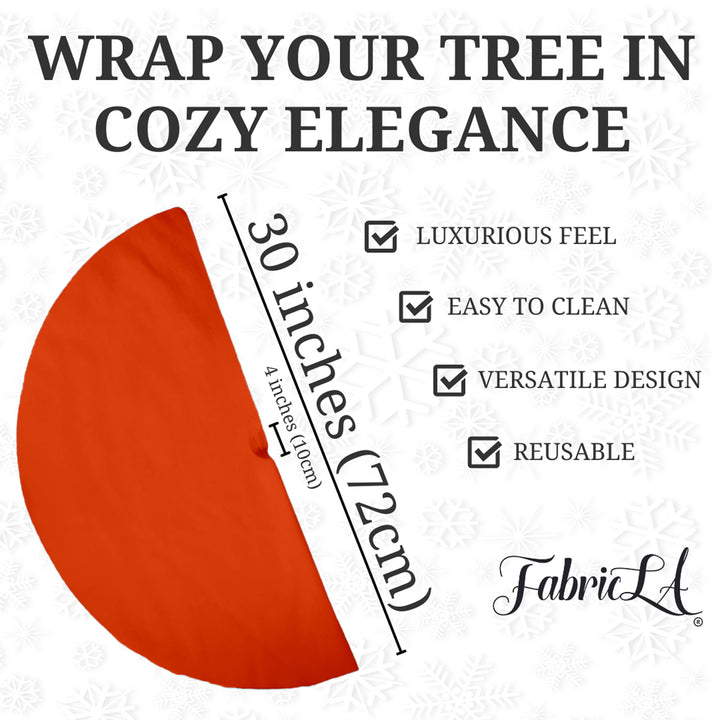 Premium Faux Fur Christmas Tree Skirt - 30 Inch | Luxurious Holiday Decorations - FabricLA.com