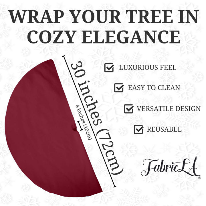 Premium Faux Fur Christmas Tree Skirt - 30 Inch | Luxurious Holiday Decorations - FabricLA.com