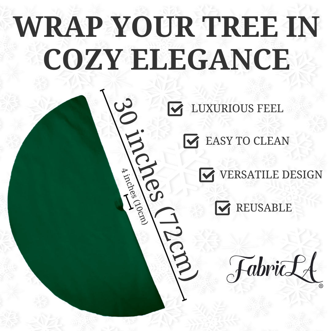 Premium Faux Fur Christmas Tree Skirt - 30 Inch | Luxurious Holiday Decorations - FabricLA.com