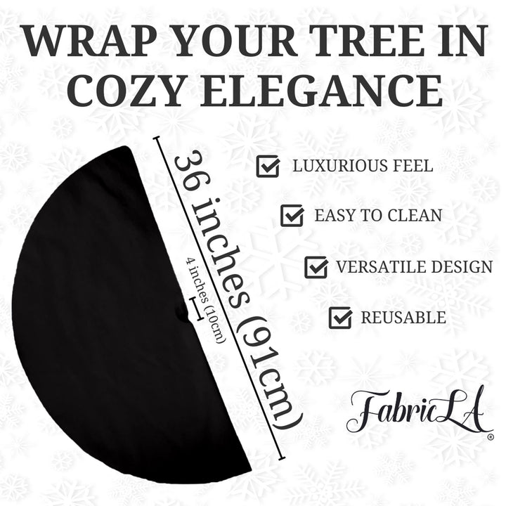 Premium Faux Fur Christmas Tree Skirt - 36 Inch | Luxurious Holiday Decorations - FabricLA.com
