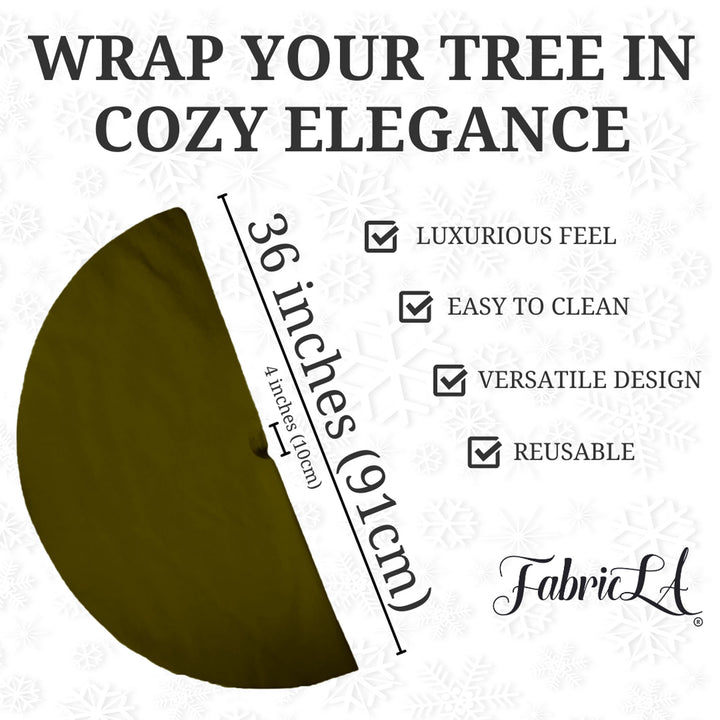 Premium Faux Fur Christmas Tree Skirt - 36 Inch | Luxurious Holiday Decorations - FabricLA.com