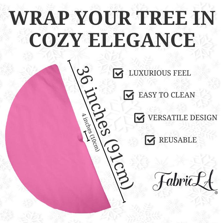 Premium Faux Fur Christmas Tree Skirt - 36 Inch | Luxurious Holiday Decorations - FabricLA.com