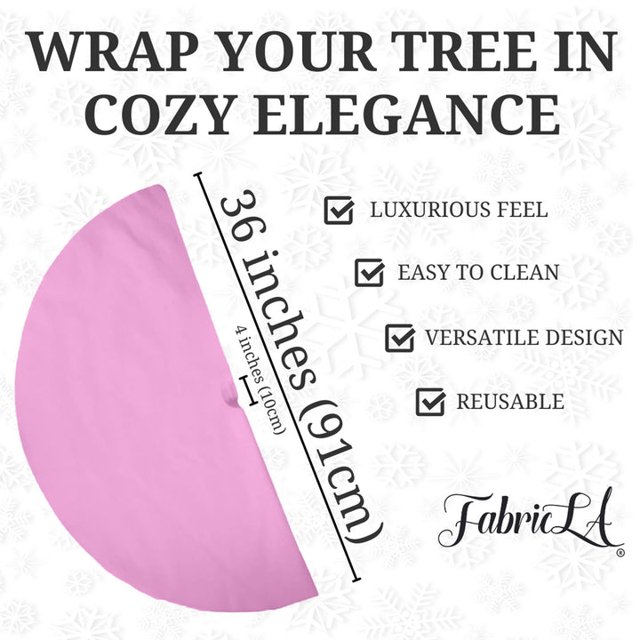 Premium Faux Fur Christmas Tree Skirt - 36 Inch | Luxurious Holiday Decorations - FabricLA.com