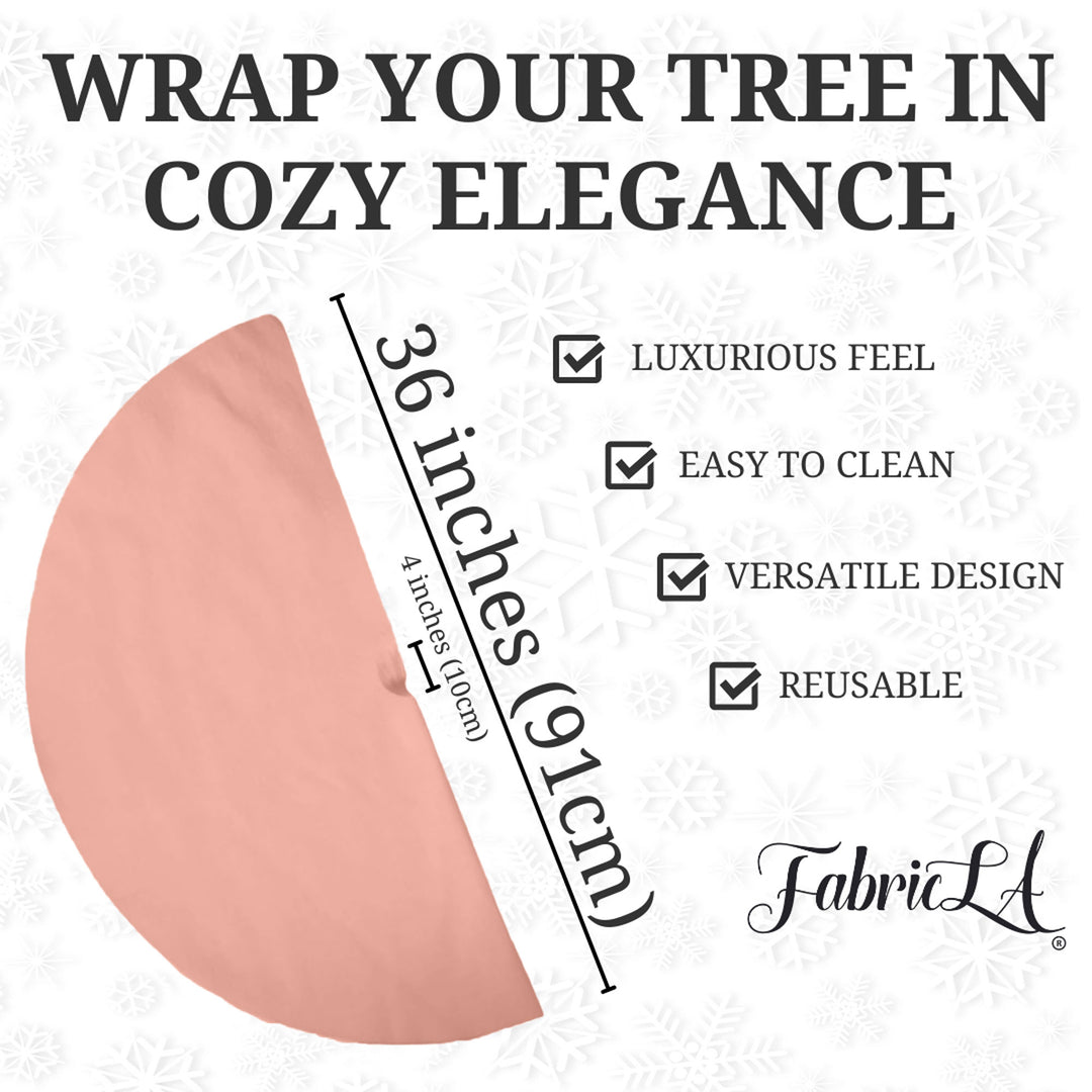 Premium Faux Fur Christmas Tree Skirt - 36 Inch | Luxurious Holiday Decorations - FabricLA.com