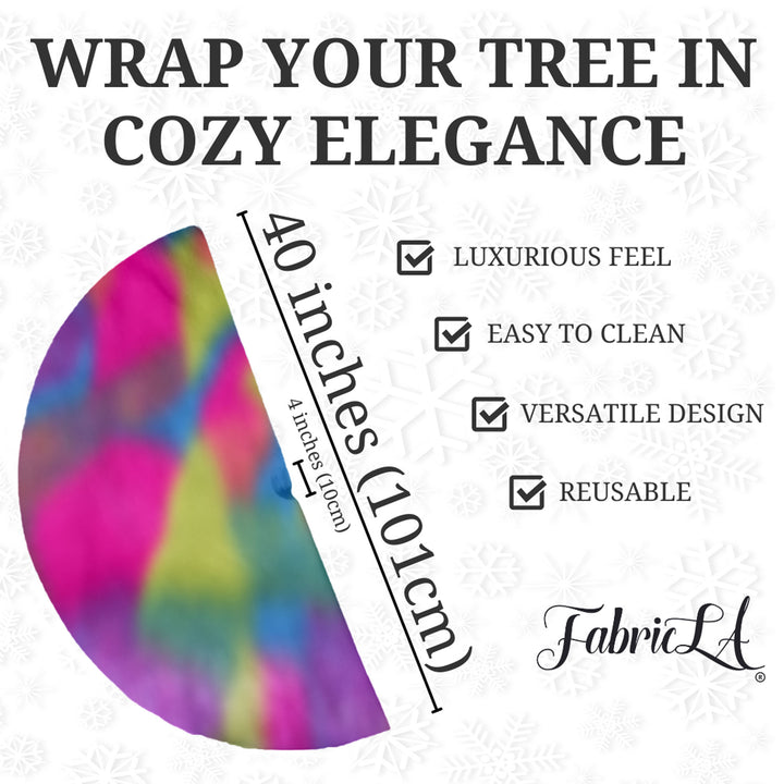 Premium Faux Fur Christmas Tree Skirt - 40 Inch | Luxurious Holiday Decorations - FabricLA.com
