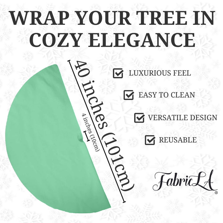 Premium Faux Fur Christmas Tree Skirt - 40 Inch | Luxurious Holiday Decorations - FabricLA.com
