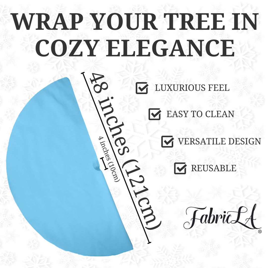 Premium Faux Fur Christmas Tree Skirt - 48 Inch | Luxurious Holiday Decorations - FabricLA.com