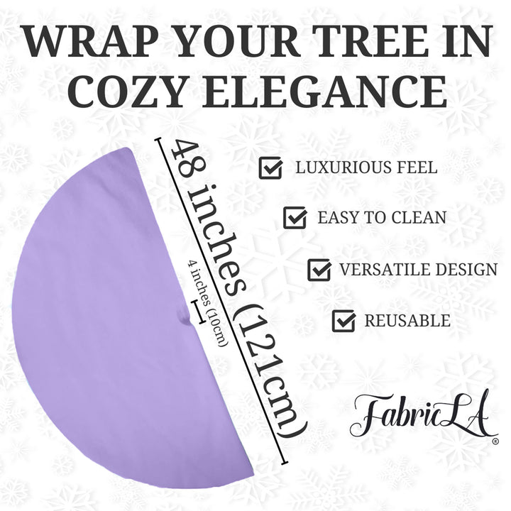 Premium Faux Fur Christmas Tree Skirt - 48 Inch | Luxurious Holiday Decorations - FabricLA.com