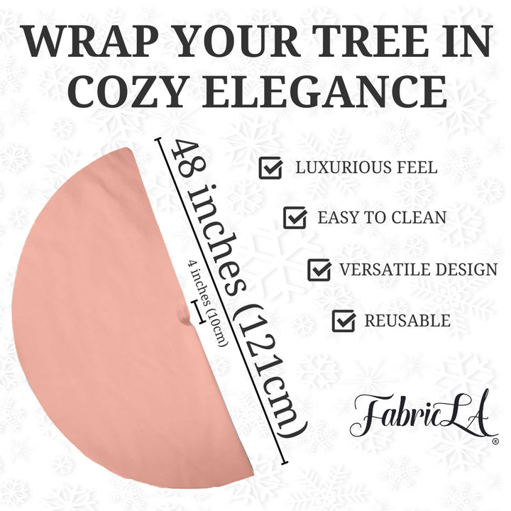 Premium Faux Fur Christmas Tree Skirt - 48 Inch | Luxurious Holiday Decorations - FabricLA.com