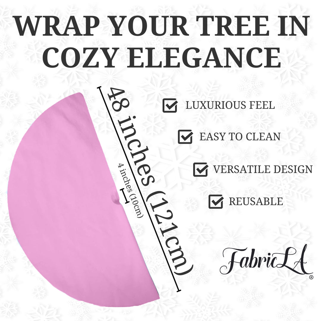 Premium Faux Fur Christmas Tree Skirt - 48 Inch | Luxurious Holiday Decorations - FabricLA.com