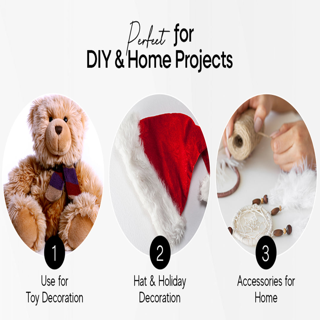 Faux Fur Fabric Squares | Chocolate - FabricLA.com
