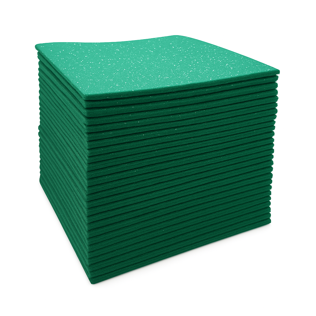 Hojas de tela de fieltro con purpurina de 9x12 pulgadas | 1,6 mm de grosor | TelaLA