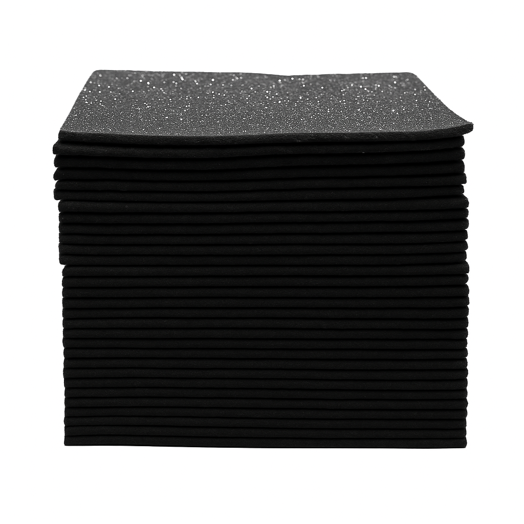 Hojas de tela de fieltro con purpurina de 9x12 pulgadas | 1,6 mm de grosor | TelaLA