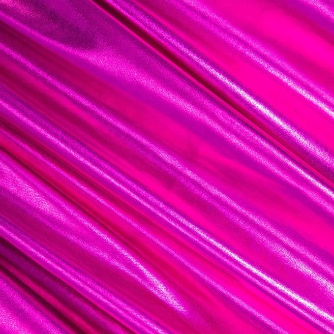 Hologram Metallic Foil Spandex Knit Fabric 4-Way Stretch, 60" Inch Wide| Multicolor - FabricLA.com
