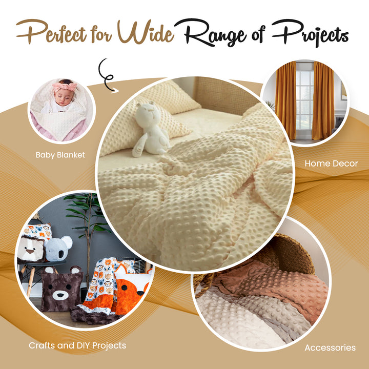 Chocolate Brown Minky Fabric by the Yard | Oeko-TEX Certified Plush | 60" Wide for Baby Blankets & More - FabricLA.com