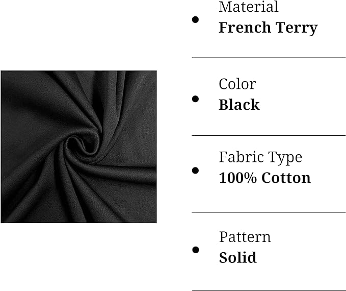 Premium 100% Cotton French Terry Fabric - Soft & Durable - FabricLA.com