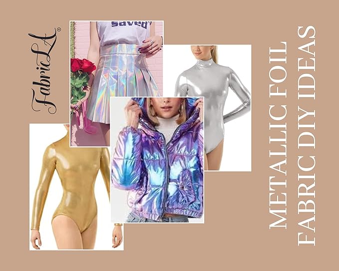 Hologram Metallic Foil Spandex Knit Fabric 4-Way Stretch, 60" Inch Wide| Multicolor - FabricLA.com