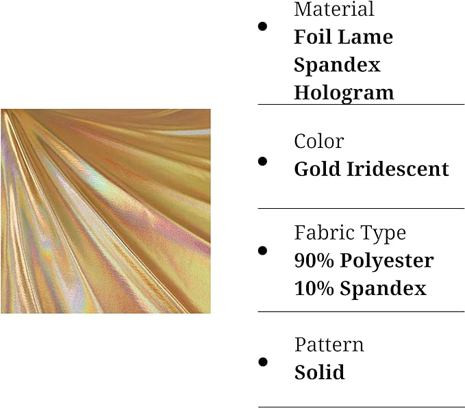 Hologram Metallic Foil Spandex Knit Fabric 4-Way Stretch, 60" Inch Wide| Multicolor - FabricLA.com
