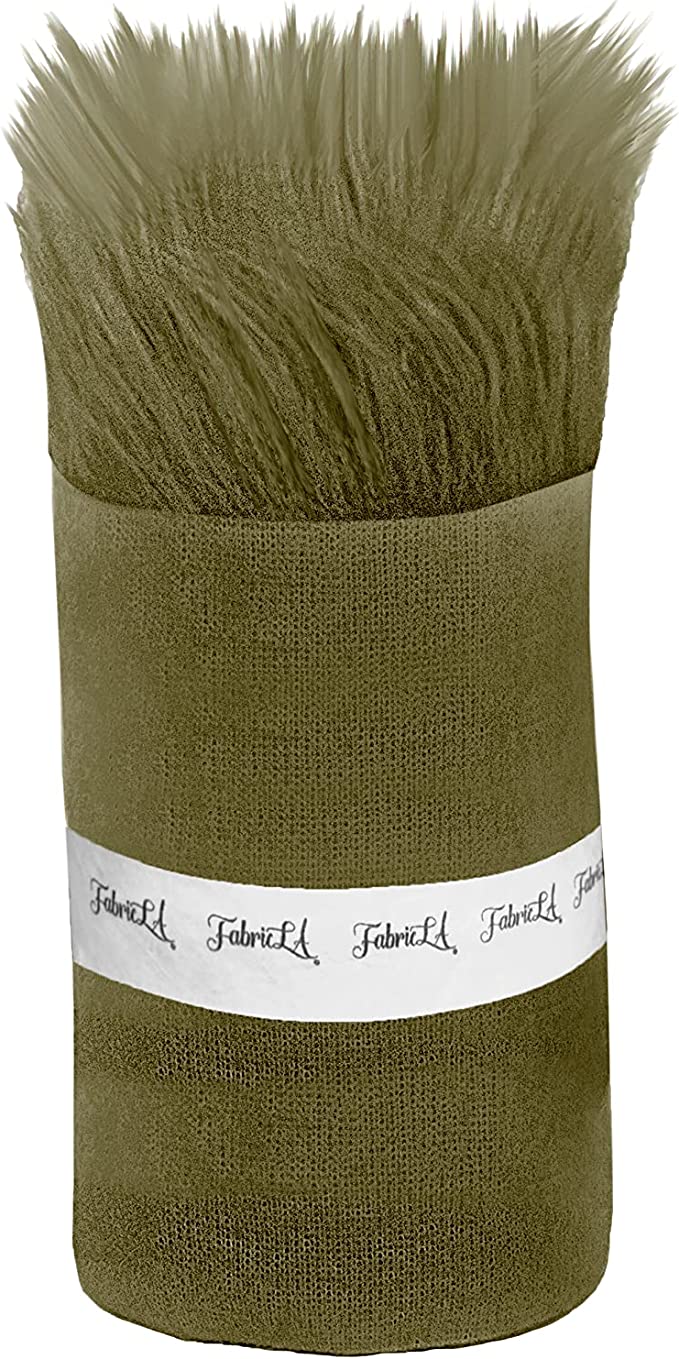 FabricLA Mohair Shaggy Faux Fur Fabric - Pre Cut Strips | Trim Ribbon | DIY Craft, Hobby, Costume, Decoration | FabricLA - FabricLA.com