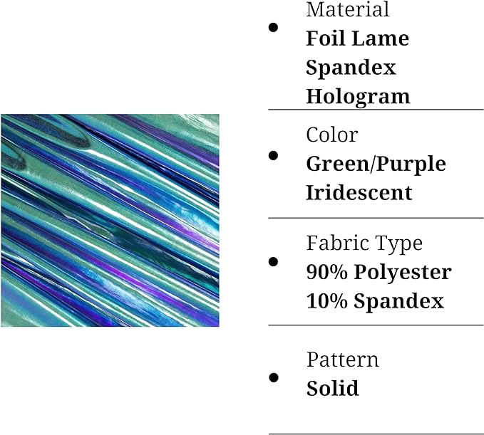 Hologram Metallic Foil Spandex Knit Fabric 4-Way Stretch, 60" Inch Wide| Multicolor - FabricLA.com