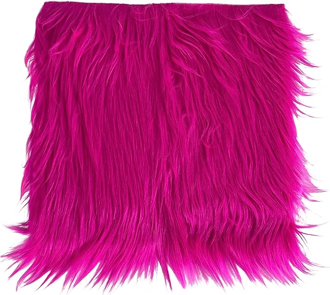 FabricLA Faux Fur Fabric - 8 Pieces Square Fur Material Fabric - 10" X 10" Inches (25cm x 25cm) - Shaggy Fur Patches Fabric Cuts Chair Cover Seat Cushion for DIY Craft -Multi Color - FabricLA.com