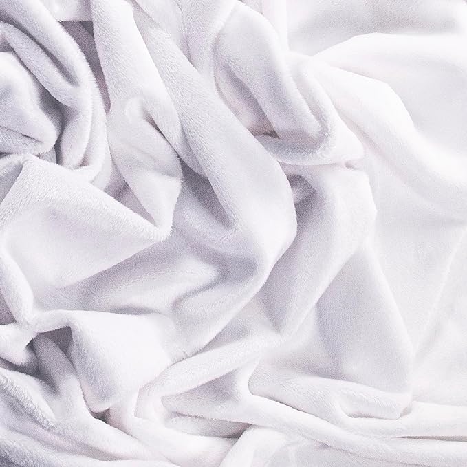 FabricLA Minky Solid Fabric by The Yard | White - FabricLA.com