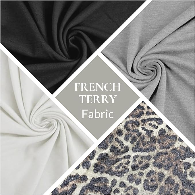 Premium 100% Cotton French Terry Fabric - Soft & Durable - FabricLA.com