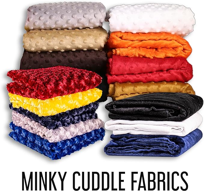 FabricLA Minky Solid Fabric by The Yard | White - FabricLA.com