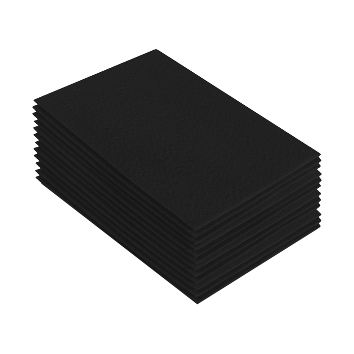 Acrylic Felt 9"X12" Sheet Packs | Black - FabricLA.com