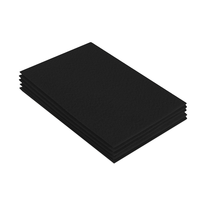 Acrylic Felt 9"X12" Sheet Packs | Black - FabricLA.com