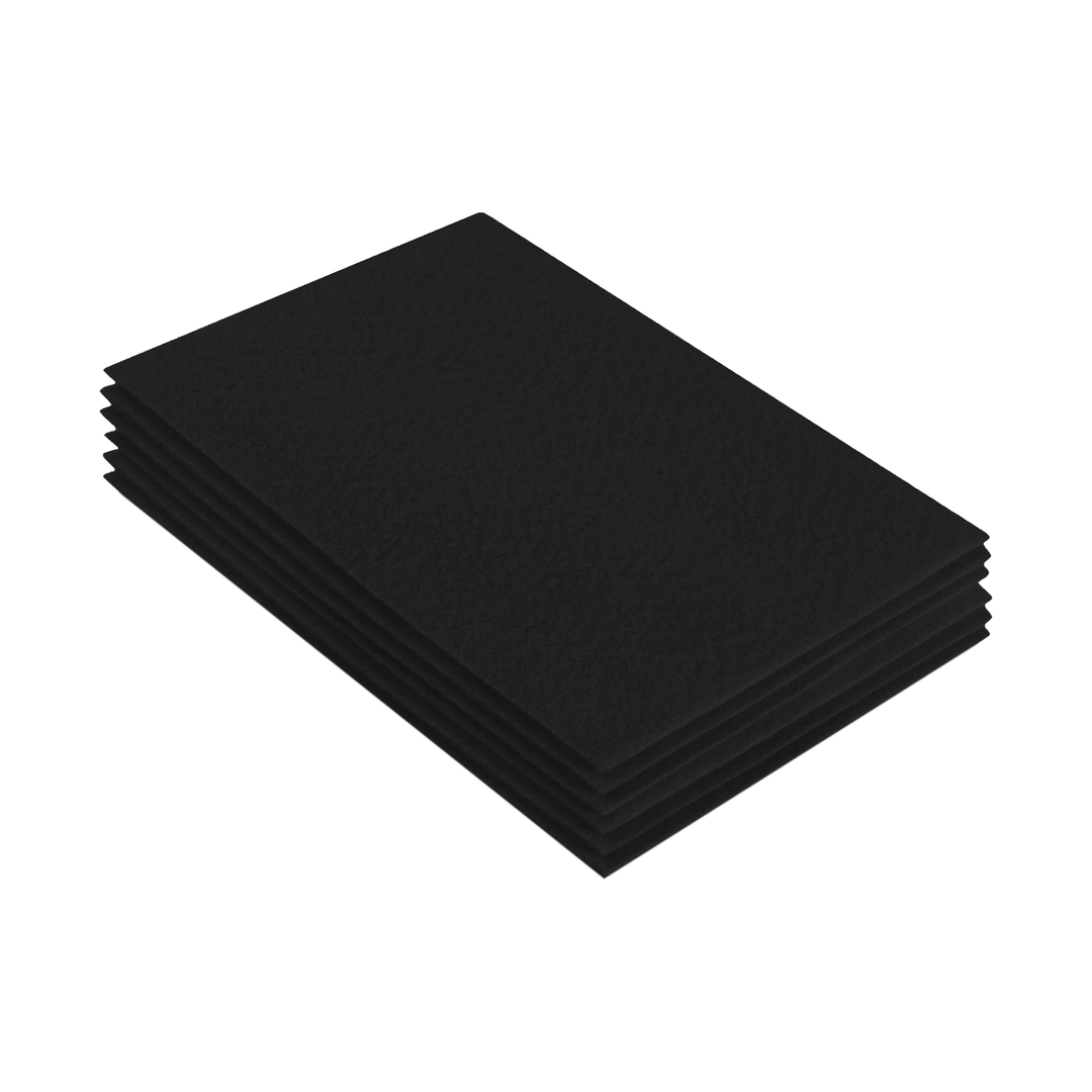 Acrylic Felt 9"X12" Sheet Packs | Black - FabricLA.com