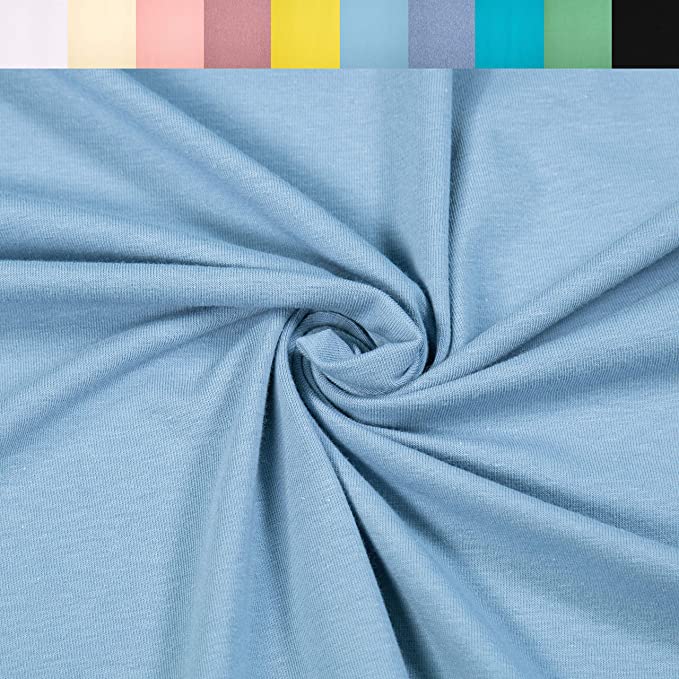 FabricLA 10 oz Cotton Spandex Jersey Fabric – Soft, Stretchy Knit Fabric for T-Shirts and Apparel