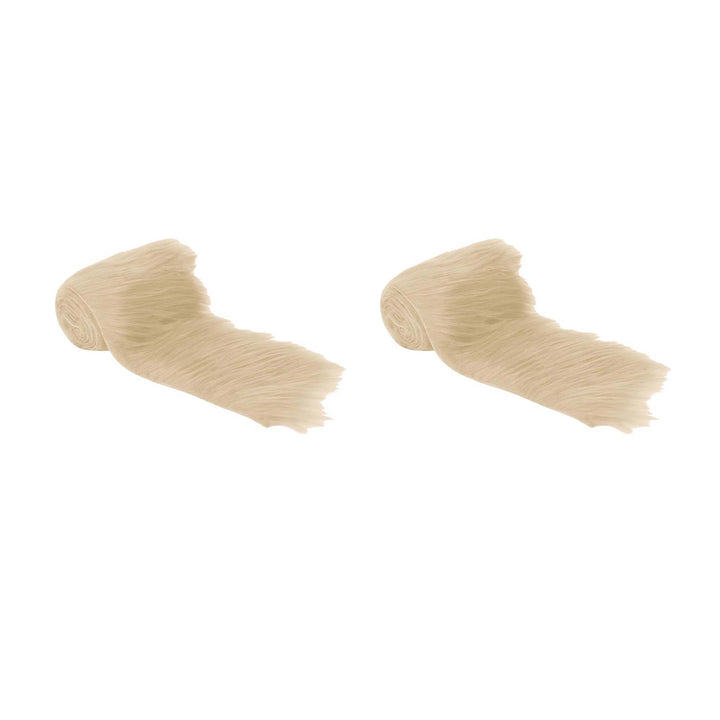 FabricLA Mohair Shaggy Faux Fur Fabric - Pre Cut Strips | Trim Ribbon | DIY Craft, Hobby, Costume, Decoration - Pack of 2