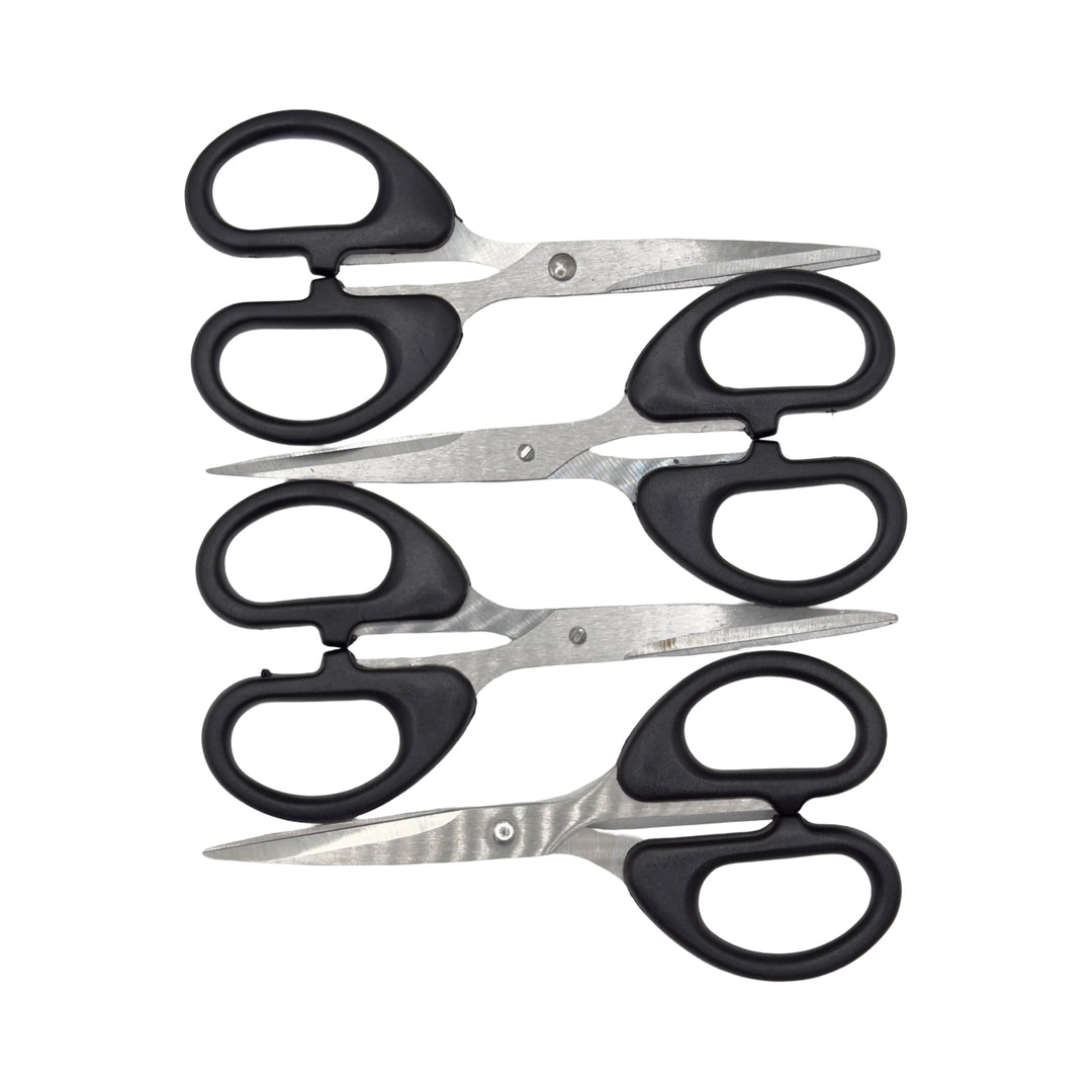 Tijeras multiusos de 15 cm (juego de 2) – Agarre cómodo y punta afilada para el hogar, la oficina y el aula | FabricLA