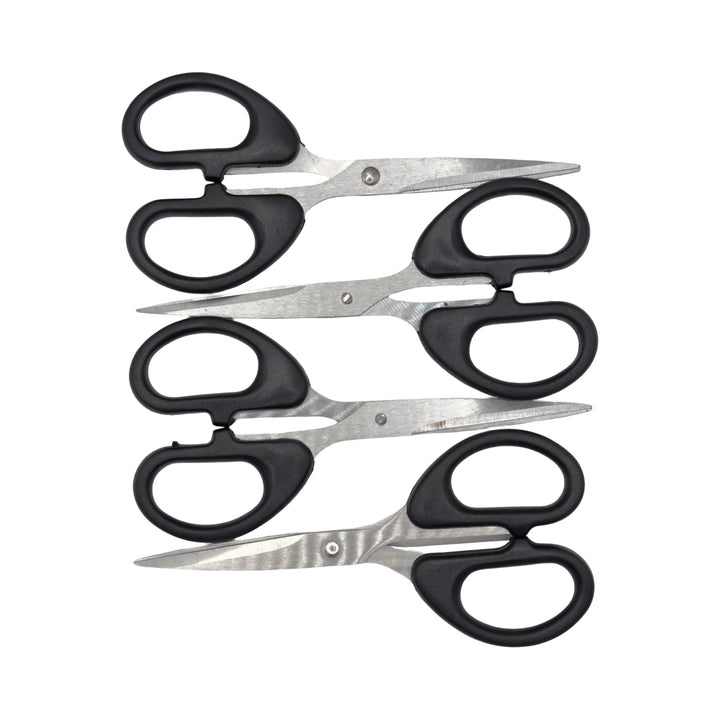 Tijeras multiusos de 15 cm (juego de 2) – Agarre cómodo y punta afilada para el hogar, la oficina y el aula | FabricLA